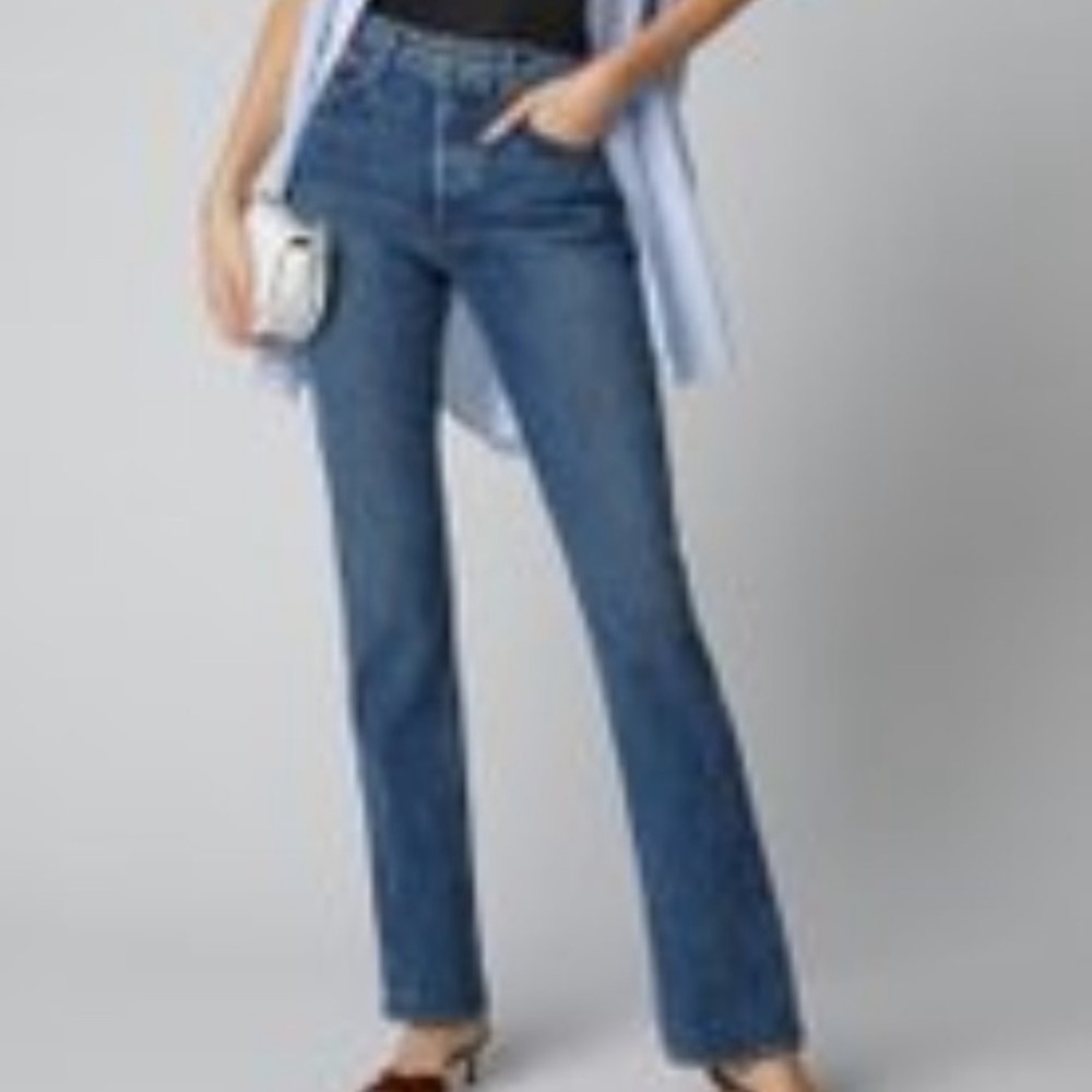 GRLFRND Sunny Forever Country High-Rise Straight-Leg Jeans Size 25